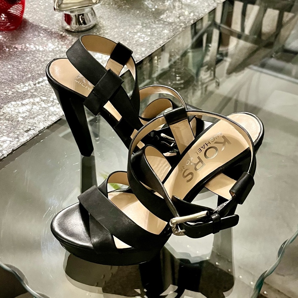 Michael Kors Black Strappy Heels